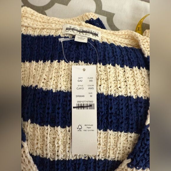 J.Crew Montauk pullover sweater in stripe NWT Size M - Picture 10 of 11